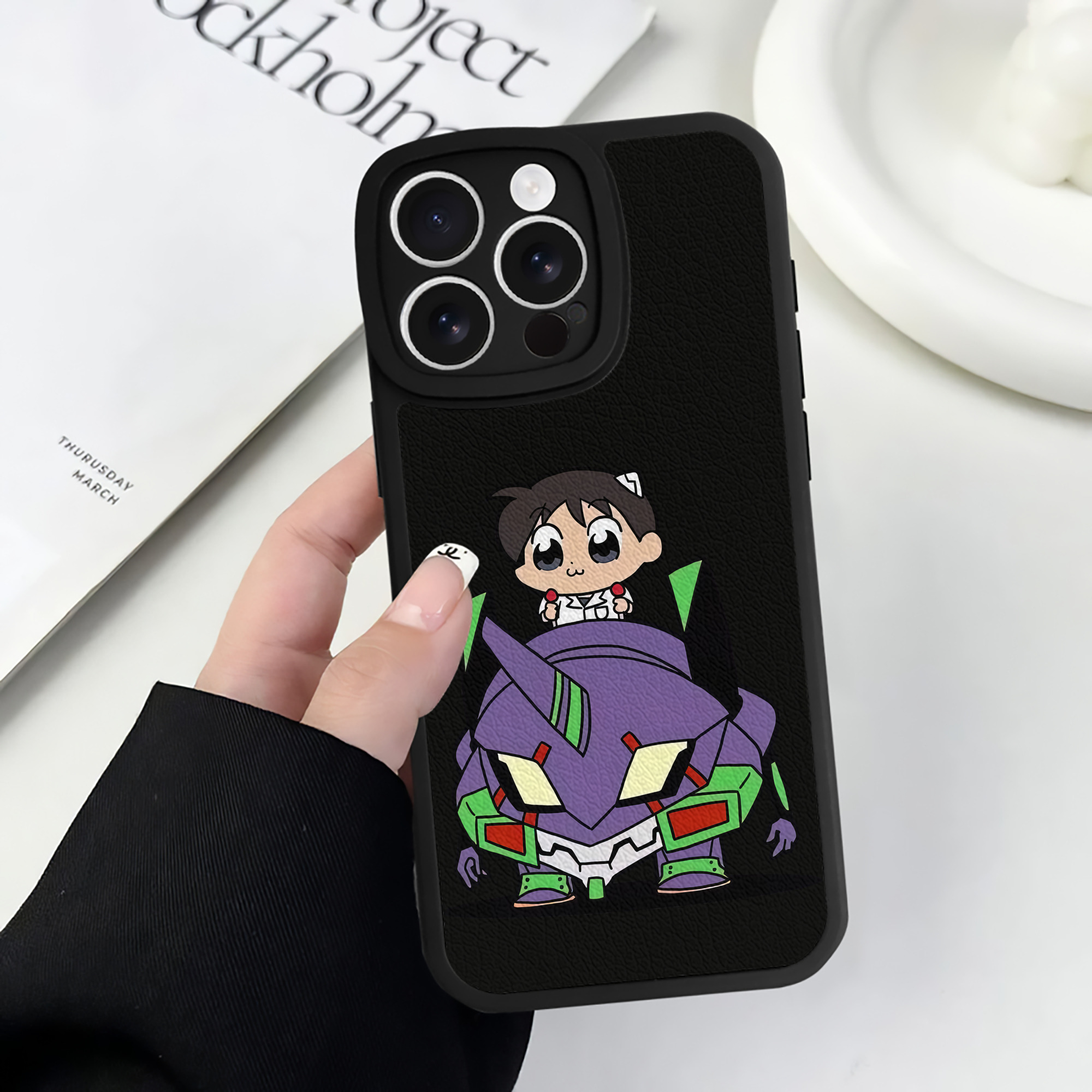 （画像用） EVA 新世紀エヴァンゲリオン 【iPhone 16シリーズ対応】シリコンスマホケース（レザー調） 材質：シリコン